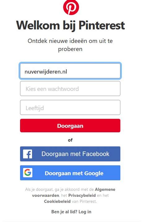 pinterest inloggen
